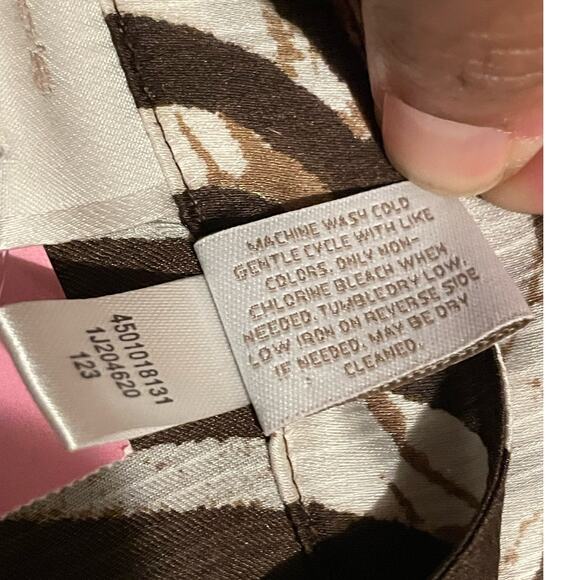 Chico's  Brown‎ and White Animal Print Size 2 - Picture 6 of 7